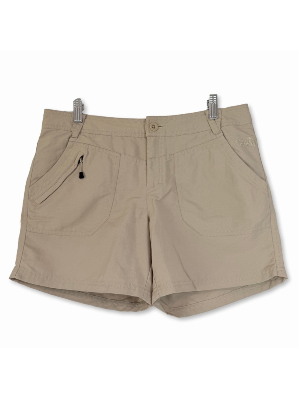 The North Face Paramount Raven Hiking Cargo Shorts Women's Size 10 Dune Beige